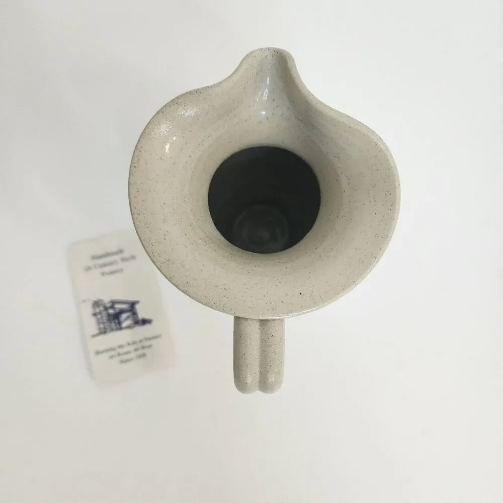 Williamsburg Pottery Factory Small Salt Glaze Stoneware Pitcher‎ with Flower